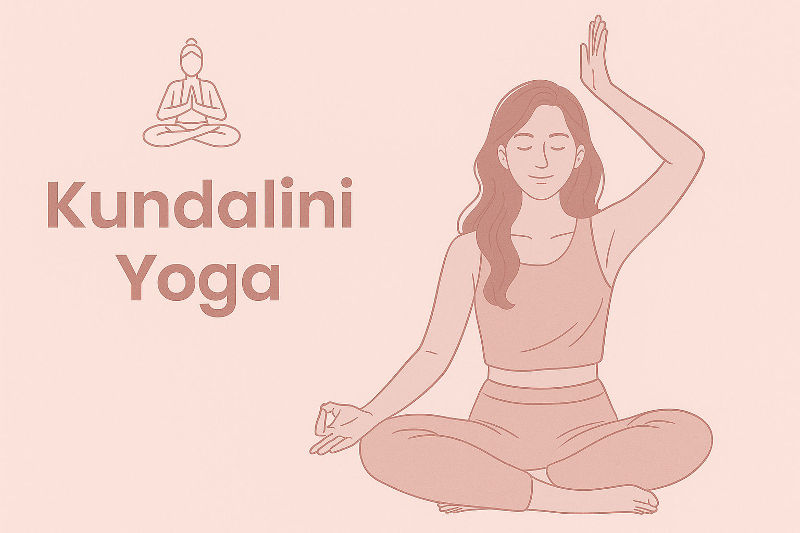 Ilustración de una chica practicando Kundalini Yoga